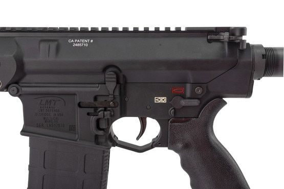 Two-stage EDM trigger on LMT MARS-H precision rifle